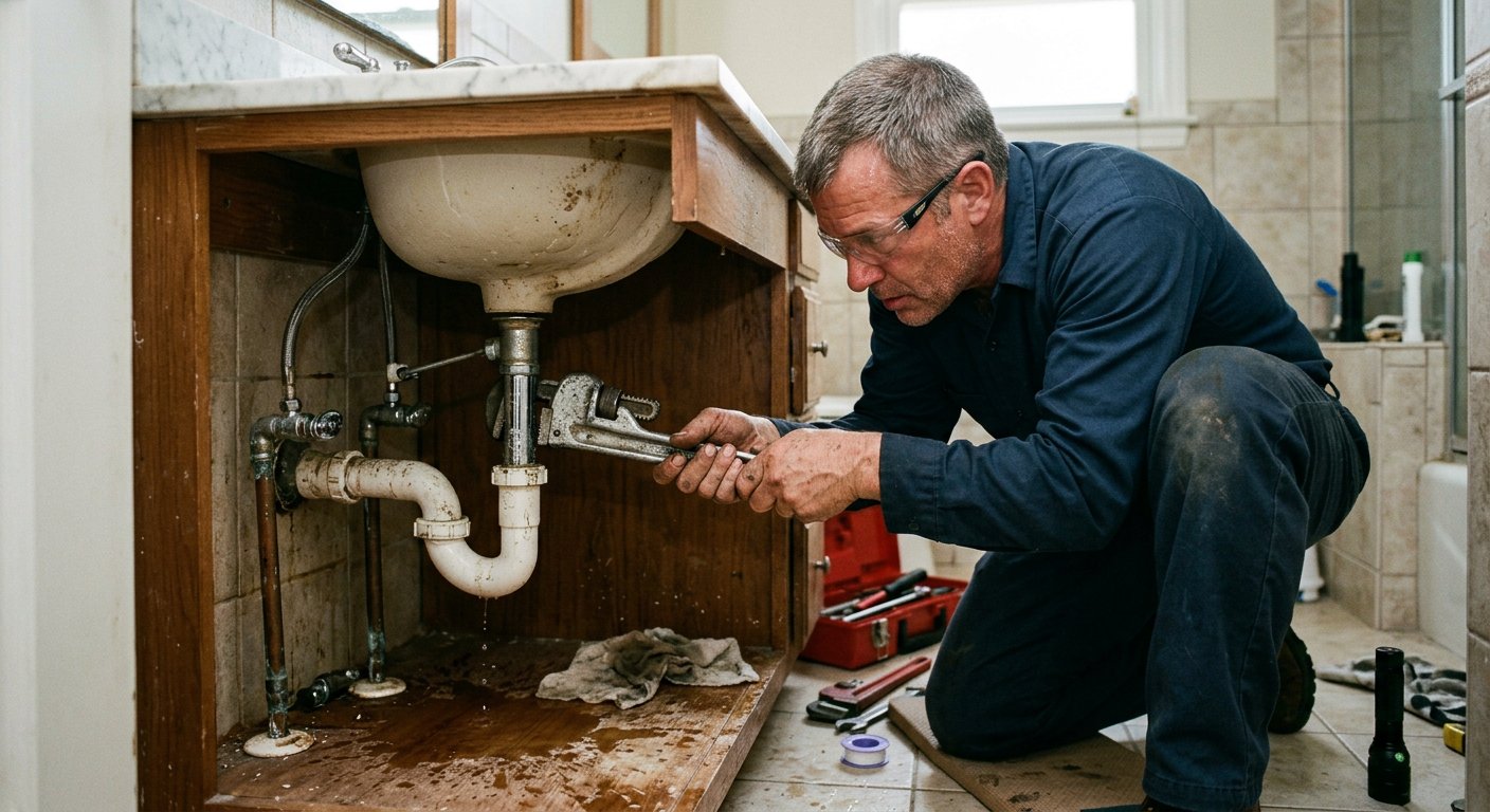 Lavabo Sifon Tamiri - Kontrollü Müdahale