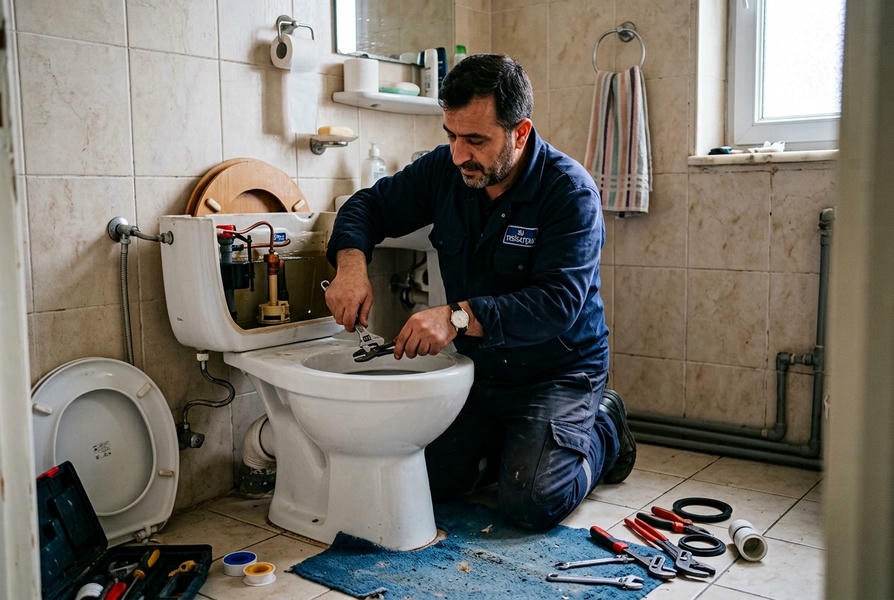 Mezitli su tesisatçısı servis çalışması